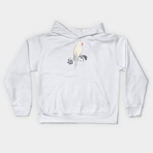 White Indian Ringneck Parrot Kids Hoodie